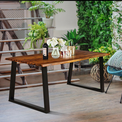 Rectangular Acacia Wood Dining Table