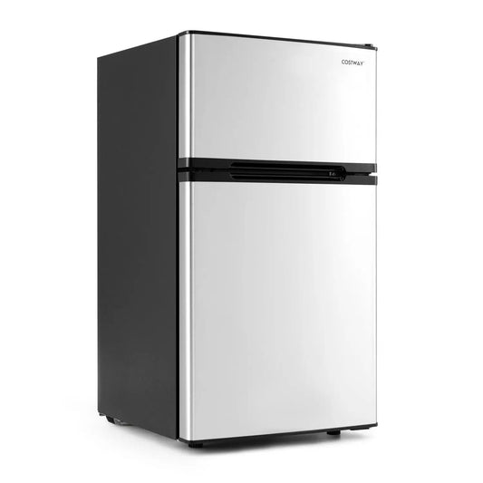 3.2 Cu Ft Mini Fridge Freezer Double Door