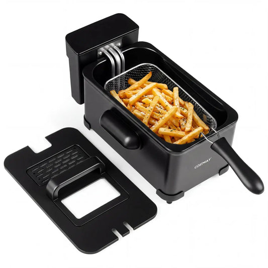 3.2-Qt Electric Deep Fryer 1700W LED Touch Screen