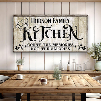 Kitchen Sign canvas by Tailored Canvases, rustic wood panel backdrop with bold KITCHEN lettering on Tampa Home & Garden Store