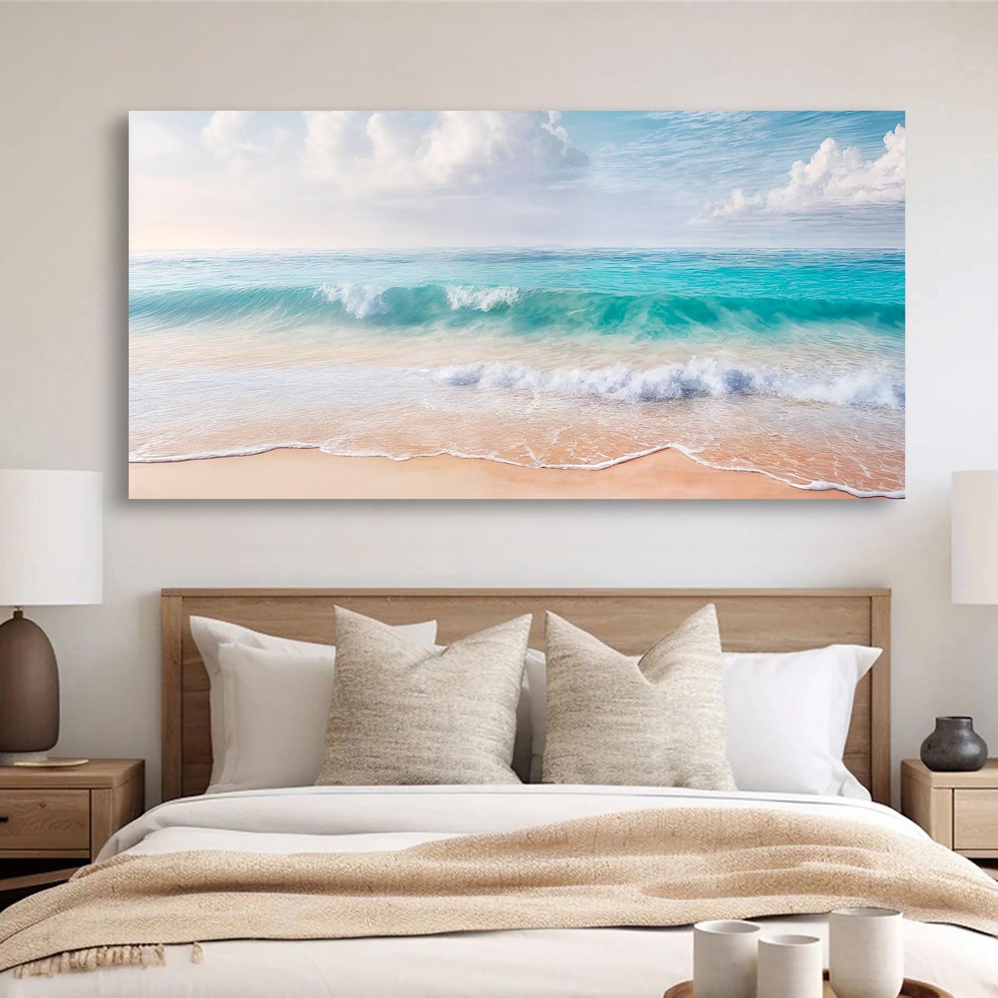 Serene Ocean Wave Coastal Wall Art XII canvas by Tailored Canvases in turquoise sea on Tampa Home & Garden Store