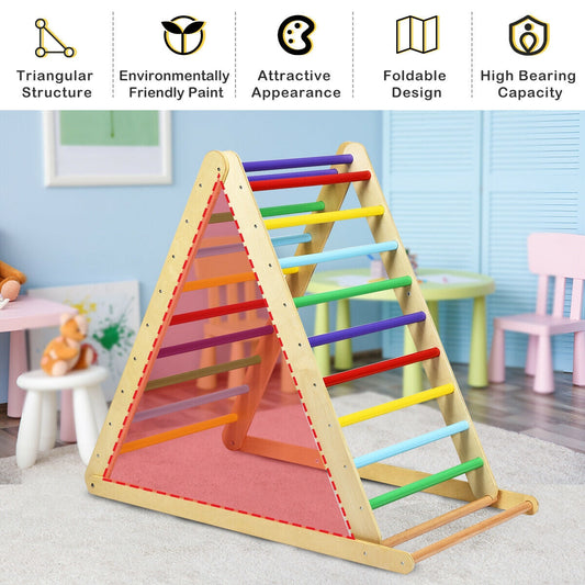 Foldable Wooden Climbing Triangle Indoor Home Climber Ladder - Tampa Home & Garden Store