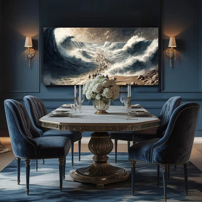 Canvas art The Parting - Faith Wall Art IV by Tailored Canvases in blue-gray seascape on Tampa Home & Garden Store