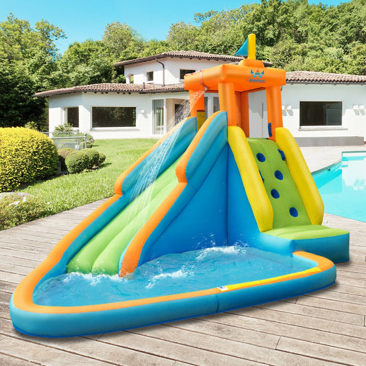 Inflatable Water Slide Kids Bounce House with 740W Blower - Tampa Home & Garden Store