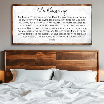 The Blessing Faith Sign II canvas by Tailored Canvases; wooden frame canvas with black text on Tampa Home & Garden Store