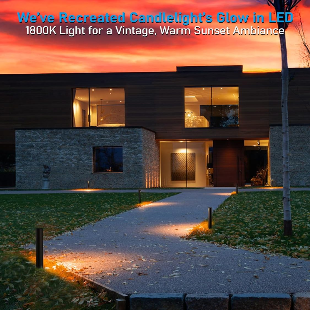 ALP16 12-Pack 5W LED Landscape Pathway Light Package, 12V Low Voltage Side Lit Path Lights