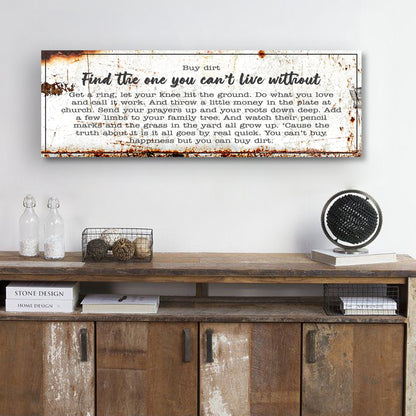 Find the one you can't live without family sign canvas Tailored Canvases rustic finish on Tampa Home & Garden Store