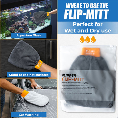 Flipper 2-in-1 Microfiber Aquarium Cleaning Mitt