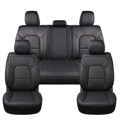 Umbrauto black leather Ram truck seat covers full set, front and rear seats on Tampa Home & Garden Store
