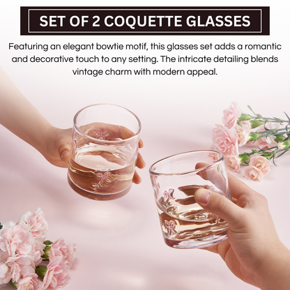 Pink Bowtie Acrylic Tumblers And Party Cups