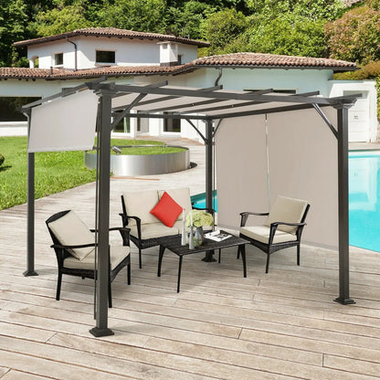 16x8 Two Piece Replacement Canopy Pergola Brown