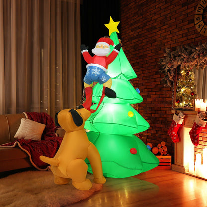 6.5 ft outdoor inflatable Christmas Tree Santa decor with LED lights by DirectDeals display on Tampa Home & Garden Store