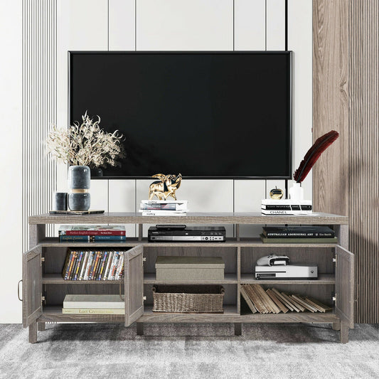 Universal TV Stand Entertainment Media Center for TV's up to 65 Inch-Gray - Tampa Home & Garden Store