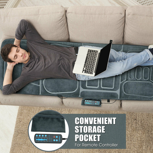 Foldable Massage Mat with Heat and 10 Vibration Motors - Tampa Home & Garden Store