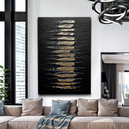 Black and Gold Abstract Minimalist Wall Art Canvas Tailored Canvases Crafting Canvas on Tampa Home & Garden Store