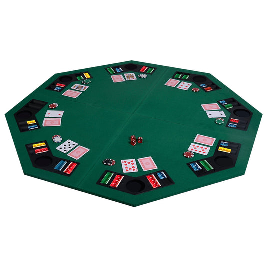 48 Inch 8 Players Octagon Fourfold Poker Table Top - Tampa Home & Garden Store