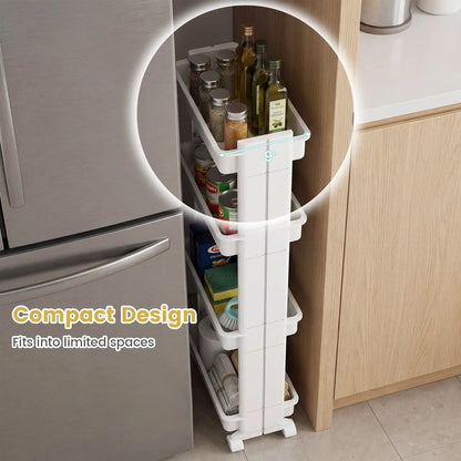 Rolling Utility Cart with Detachable Trays