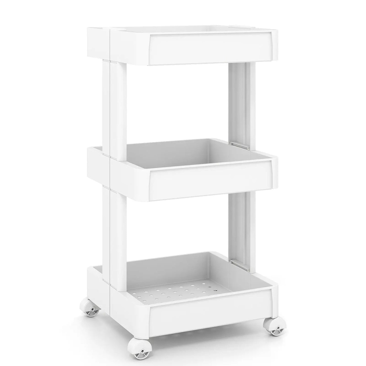 Rolling Utility Cart with Detachable Trays