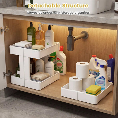 Rolling Utility Cart with Detachable Trays