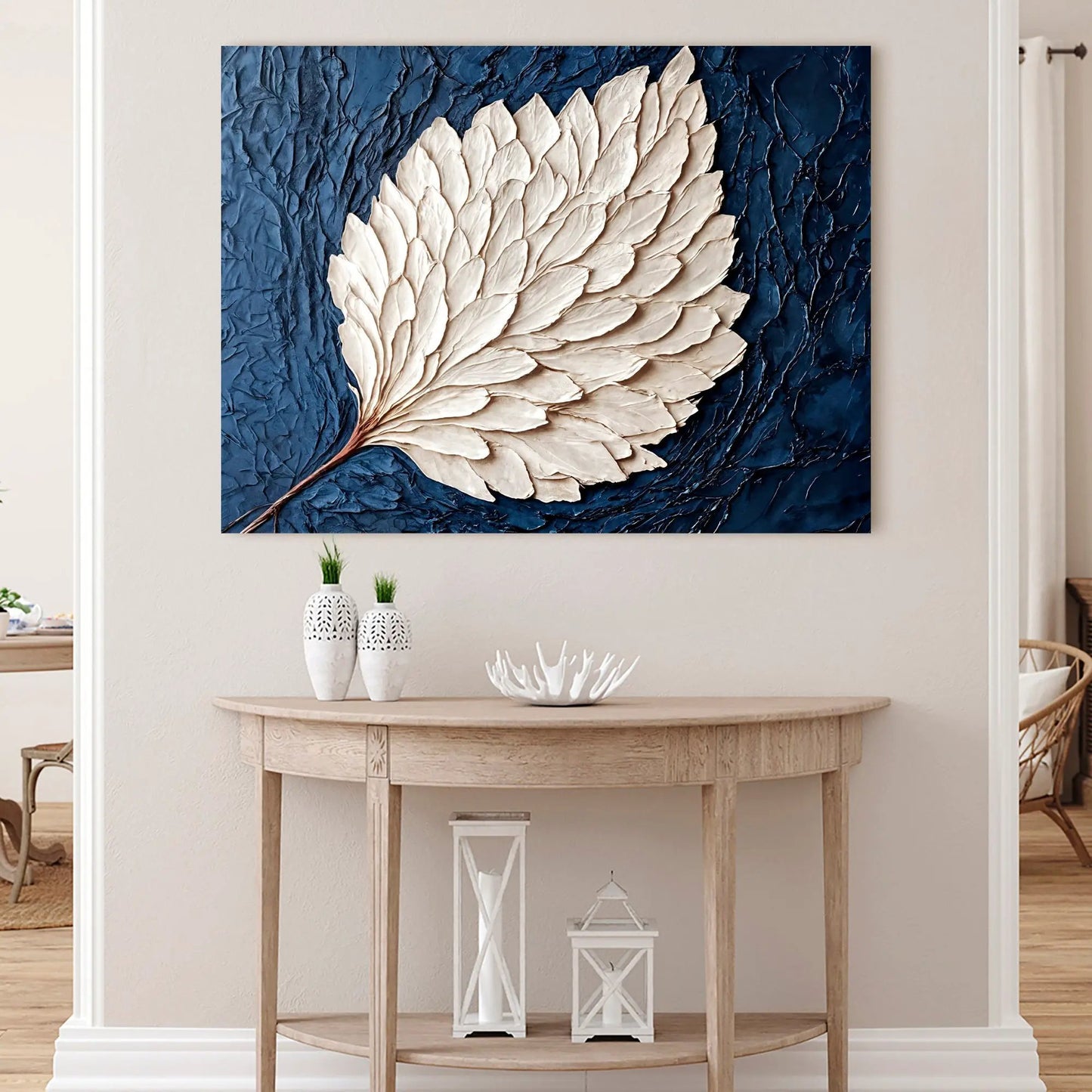 Ivory Bloom Wall Art in USA Canvas Ready to Hang
