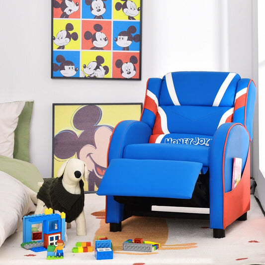 Kids Leather Recliner Chair with Side Pockets - Tampa Home & Garden Store