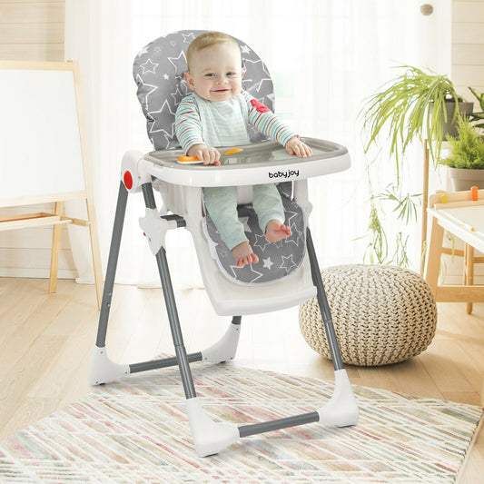 Folding Baby High Dining Chair with 6-Level Height Adjustment - Tampa Home & Garden Store
