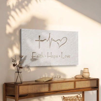 Faith Hope Love Wall Art IV USA Made Canvas