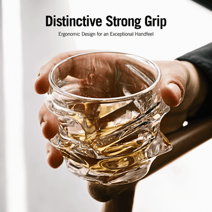 Handcrafted Storm and the Crystal Whisky Glass