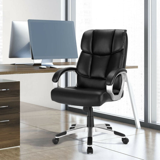 Big and Tall Adjustable High Back Leather Executive Computer Desk Chair - Tampa Home & Garden Store