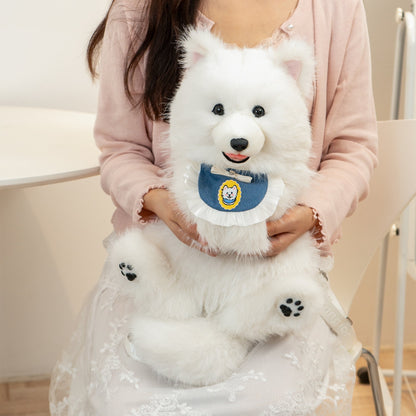 Cozy Samoyed Backpack and Real Cloud Dog Shape