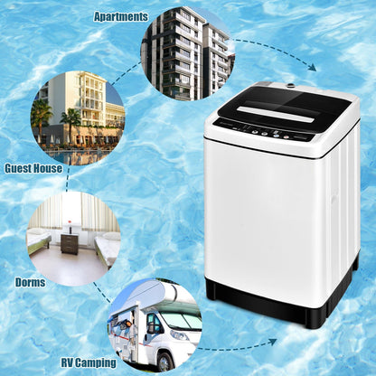 Lavadora completamente automática 1.5 pies cúbicos 11 libras - Blanca