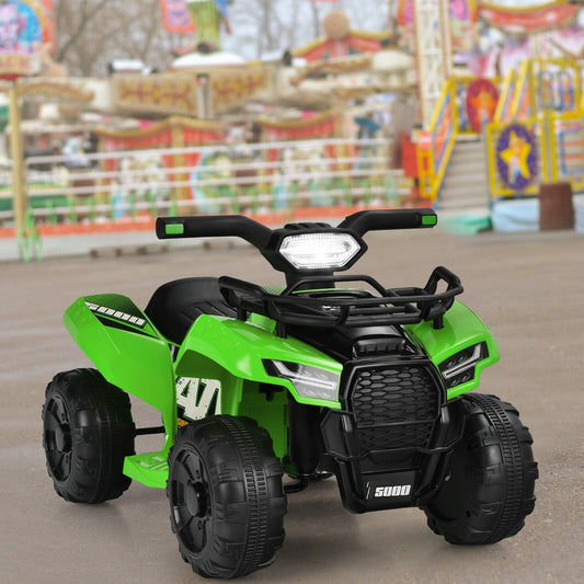 6V Kids ATV Quad Electric Ride On Car with LED Light and MP3-Green - Tampa Home & Garden Store