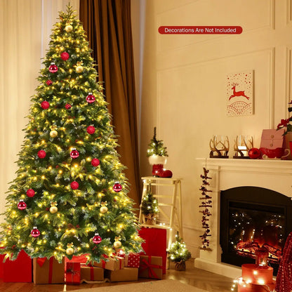 Pre Lit Snowy Christmas Hinged Tree with Lights