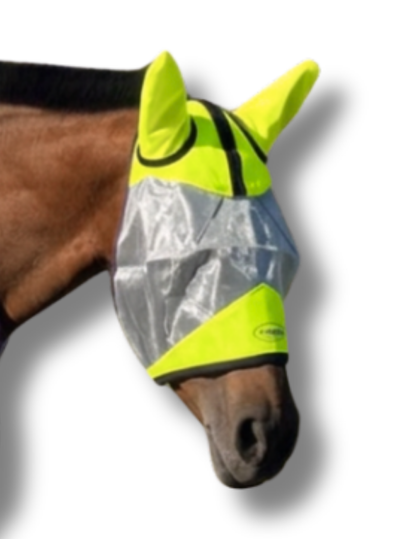 ByeBye Fly Mask for horses in neon yellow hi-vis by TailCinch Equine Products on Tampa Home & Garden Store
