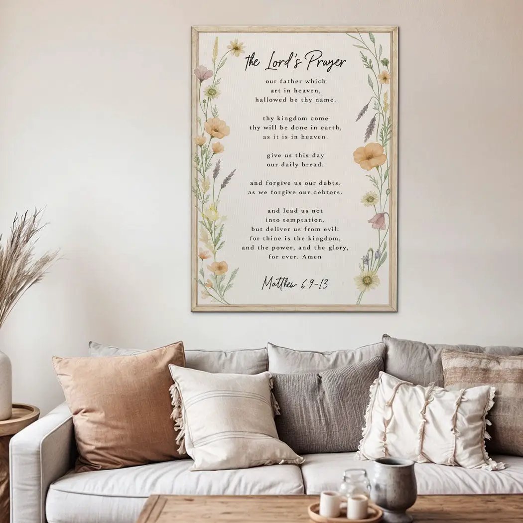 the Lord's Prayer Faith Sign III Home Decor