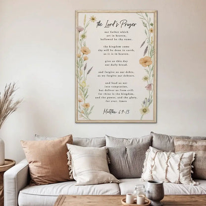the Lord's Prayer Faith Sign III Home Decor