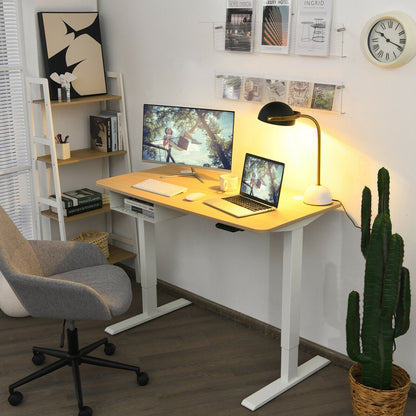 Escritorio eléctrico regulable de 48 pulgadas con panel de control y puerto USB - Beige