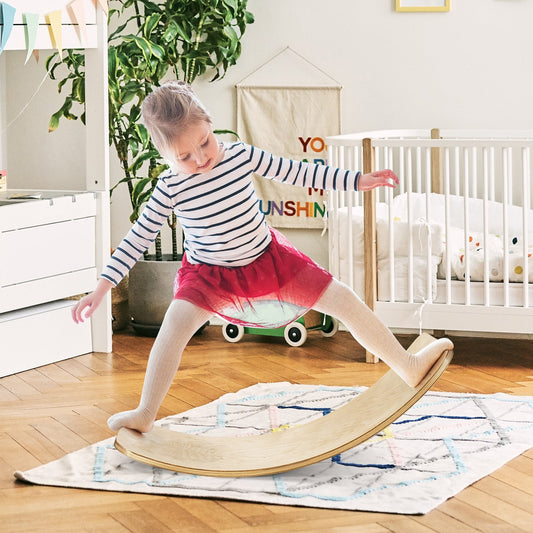 12 Inch Wobble Board for Balance Training-Natural - Tampa Home & Garden Store