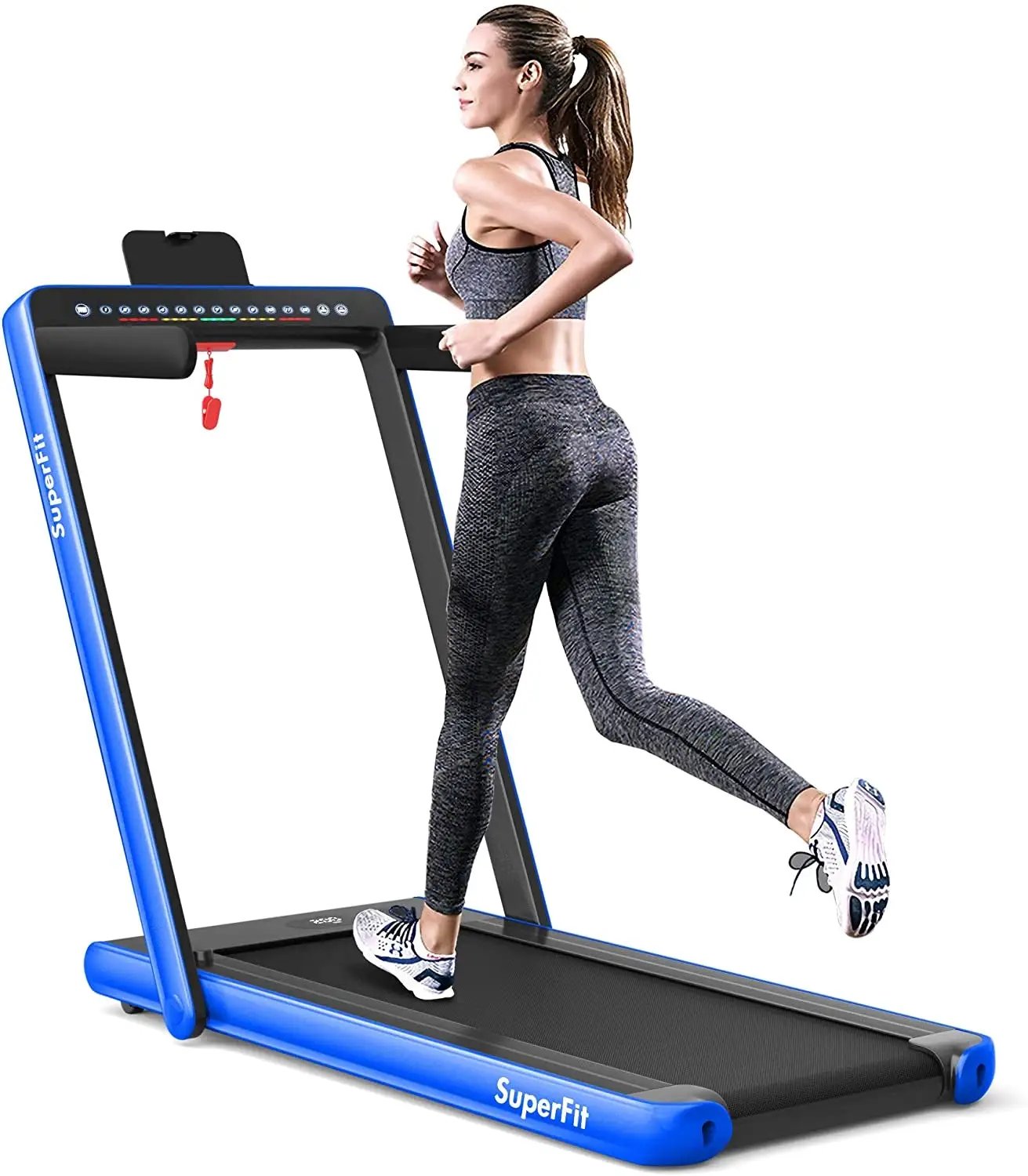 2-in-1 Electric Folding Treadmill For Home Fitness