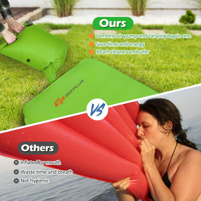 GemGear green self-inflating folding camping sleeping pads (2) on Tampa Home & Garden Store