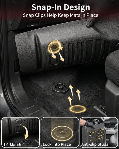 Umbrauto floor mats for Ford F-150 SuperCrew 2015–2025, waterproof TPE, full coverage interior on Tampa Home & Garden Store