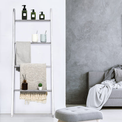 Estantería tipo escalera de pared de 4 niveles - Gris