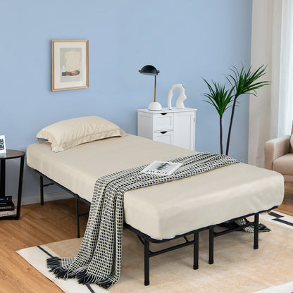 Base de cama plegable de plataforma de acero, tamaño Queen/King, para niños y adultos - Tamaño King