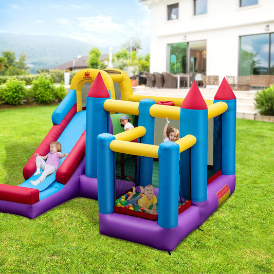 5-in-1 Inflatable Bounce Castle without Blower - Tampa Home & Garden Store