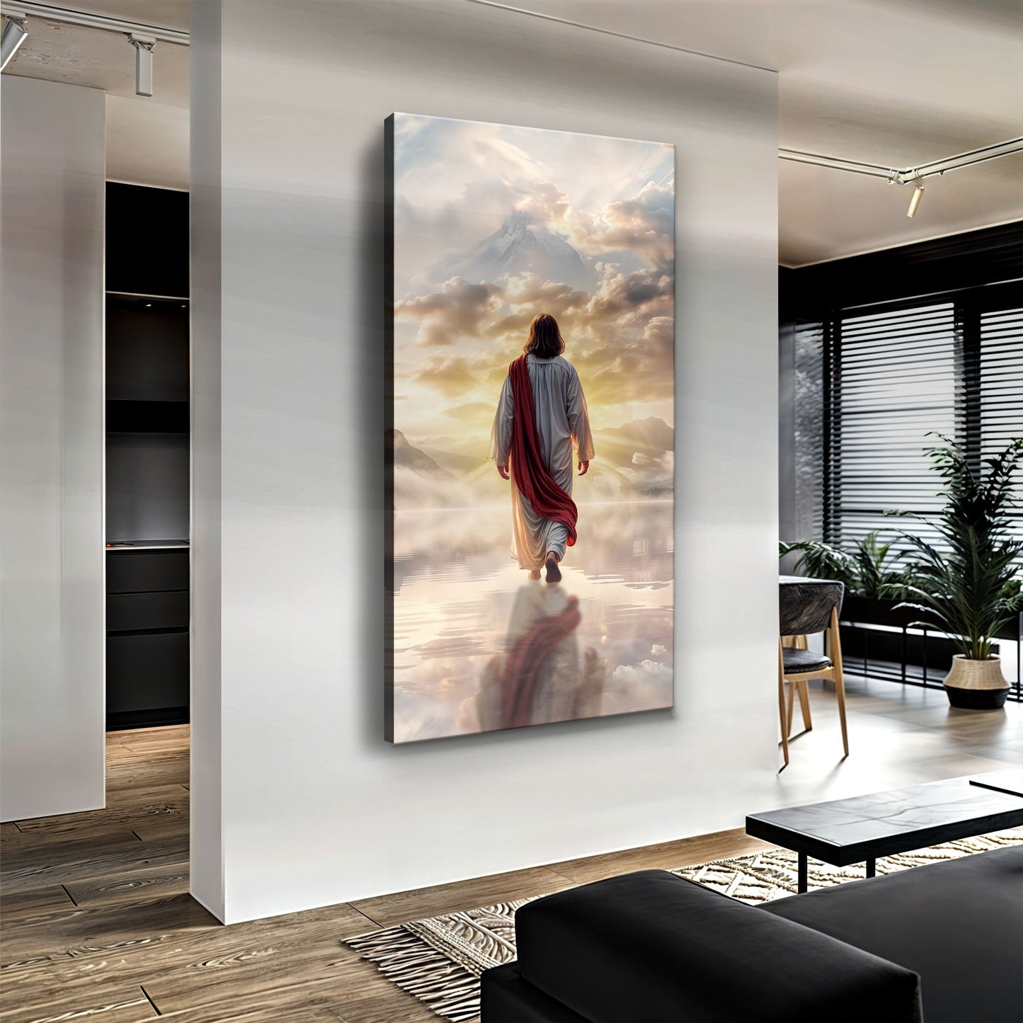 Reflections Faith Wall Art canvas by Tailored Canvases in a modern showroom setting on Tampa Home & Garden Store