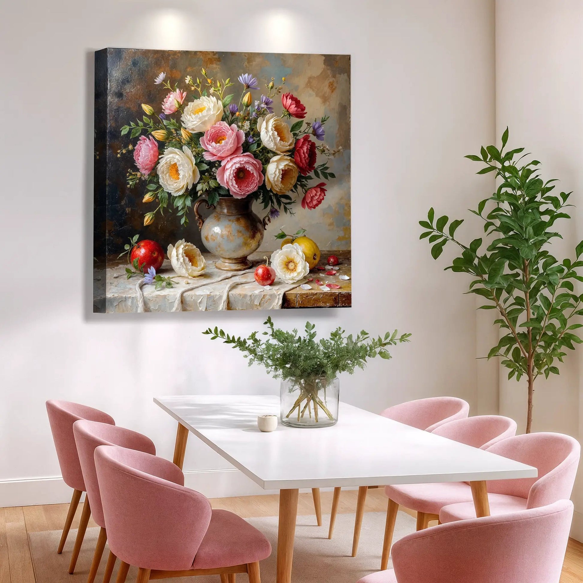 Summer Bloom Vase Wall Art canvas floral bouquet in ceramic vase by Tailored Canvases on Tampa Home & Garden Store