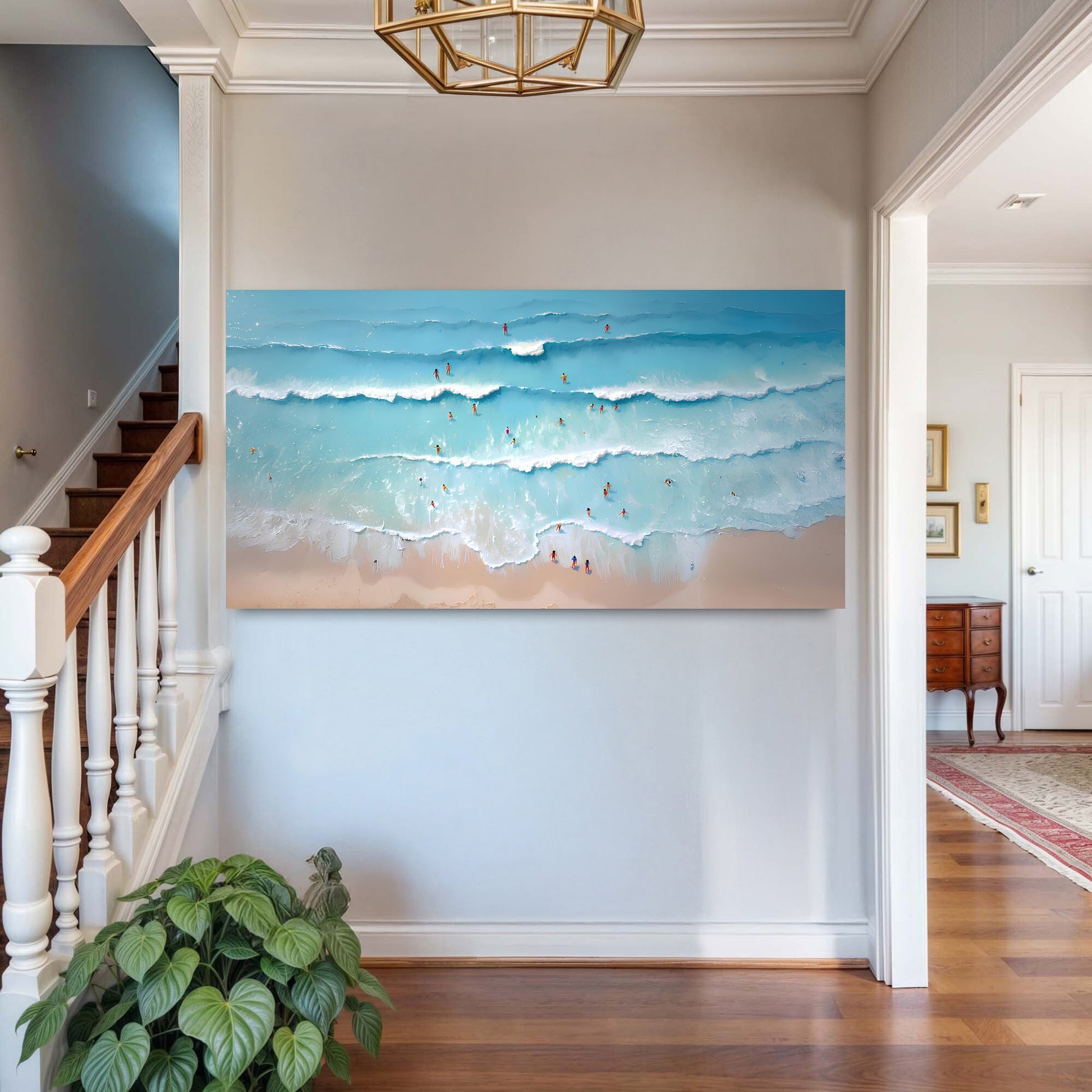 Beach Days Wall Art VIII canvas by Tailored Canvases; vibrant ocean blue waves on Tampa Home & Garden Store
