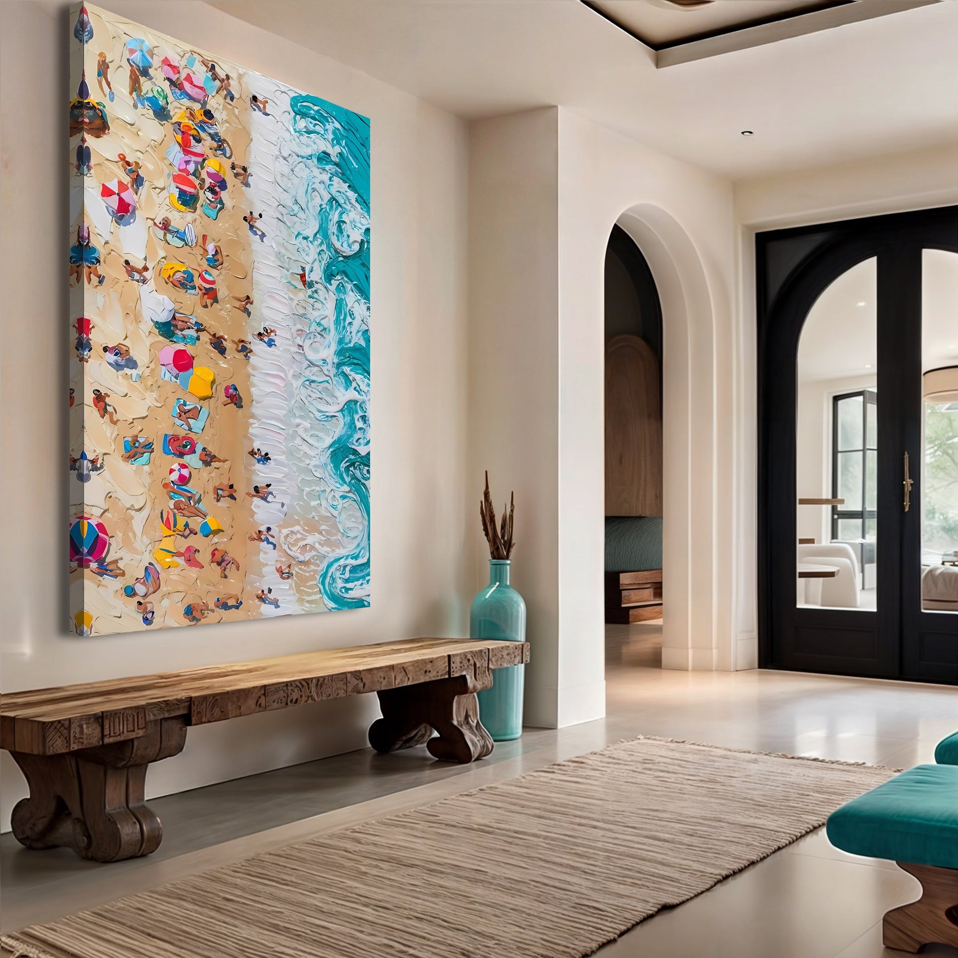 Beach Days Wall Art VII canvas by Tailored Canvases showcasing a colorful beach scene on Tampa Home & Garden Store