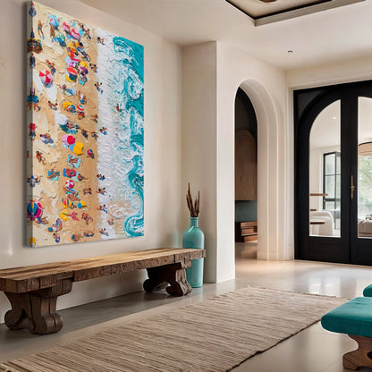 Beach Days Wall Art VII canvas by Tailored Canvases showcasing a colorful beach scene on Tampa Home & Garden Store