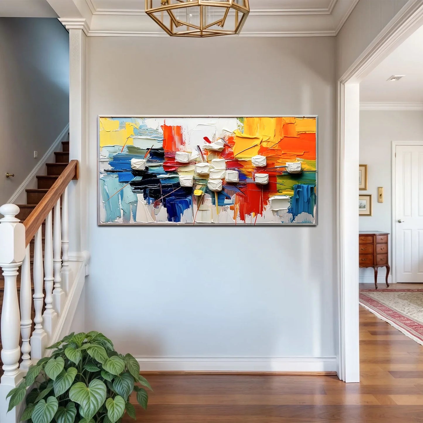 Urban Abstract Wall Art canvas by Tailored Canvases; vibrant multicolor textured abstract on Tampa Home & Garden Store